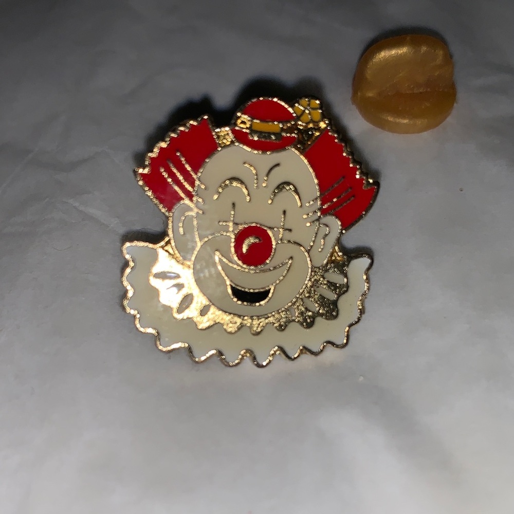 Gold and Red Clown Brooch